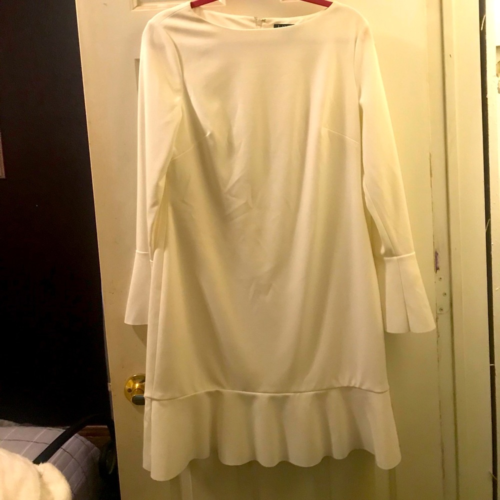 White with Bell Cuffs dress